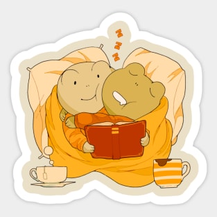 Cuddling froggies Sticker